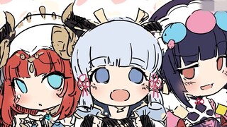 [Teyvat Kindergarten] Xiao Linghua, Xiao Nilu and Xiao Yunjin want to invite you to play a game toge