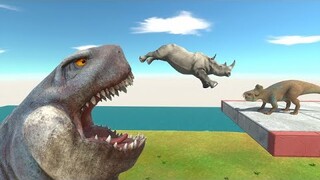 Slide Down And Try To Catch Montanoceratops - Animal Revolt Battle Simulator