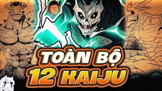 KAIJU NO.8 | TỔNG HỢP CÁC KAIJU ĐÃ XUẤT HIỆN TRONG KAIJU NO.8 - TỪ NO.1 ĐẾN NO.15