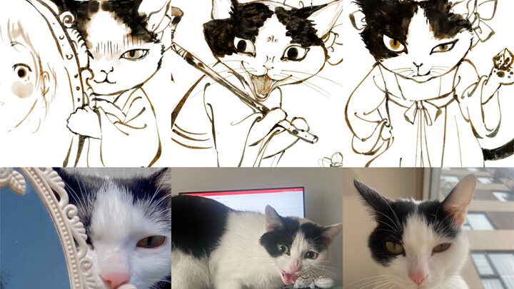 [They Threw Mud at Me] Today, I’m drawing a little comic about my little cat sister at home—beneath 