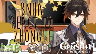 BNHA react to Zhongli (part 1/3) | gacha club | genshin impact | bella_cado