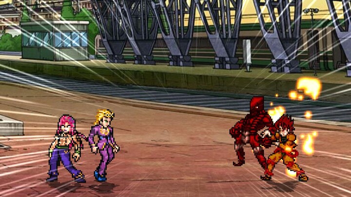 【MUGEN】Original Yellow Town & Red Town VS Demon Lord DIO