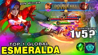 93% Winrate! Top 1 Global Esmeralda | Blazing Shadow Epic Skin Gameplay by Ninsei ~ Mobile Legends