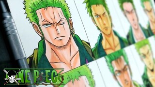 Drawing Zoro in Different Anime Manga Styles | One Piece ワンピース | #49