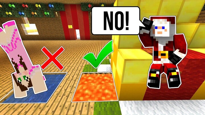 Minecraft: ESCAPE SANTA'S WORKSHOP!!! - FIND THE BUTTON SANTA'S VILLAGE - Custom Map