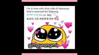 It's real.! 😆👀😏🤭💞 #Ahnhyoseop #Kimsejeong #Hyojeong 💏💫🔐💕#So lovely couple 😘😍