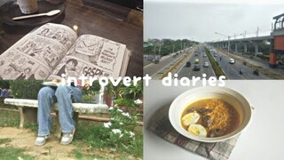 ch.11 intovert diaries | anime cafe , book reading , ramen making , journaling , romanticizing life