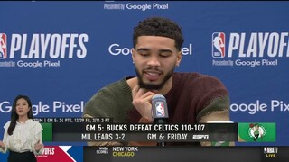 SH*T!!! I can't against Giannis anymore - Jayson Tatum on Bucks def. Celtics 110-107 Game 5