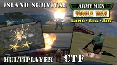 Army Men: World War: Land Sea Air - Multiplayer - Island Survival - CTF (PSX)