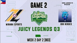 ZOL Esports VS Risk Velkhana Game 02 | Juicy Legends Q3 2022 | MLBB