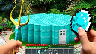 Minecraft in Real Life POV ~ DIAMOND HOUSE VILLAGER BASE / Realistic Minecraft Animation