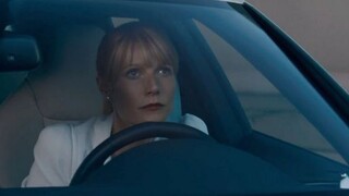 Pepper drives home and sees Iron Man's giant present: even richer, he's a straight man