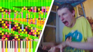 Foreign guy takes on the RushE challenge with his bare body