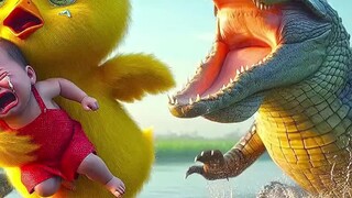 Chicken rescued from crocodile