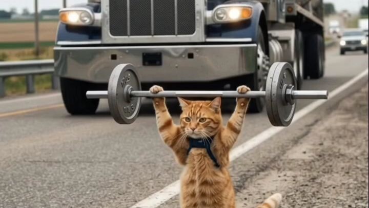 🔥 Kucing Super Kuat! 💪🐱 Siapa yang Bisa Menghentikannya #KucingLucu #KucingSuper #VideoAI #Cerita