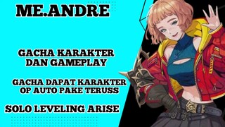 Gacha karakter dan gameplay game solo leveling arise