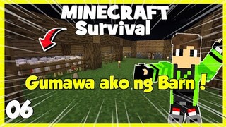 Gumawa ako ng Barn!|Minecraft Survival Episode 6(Tagalog)