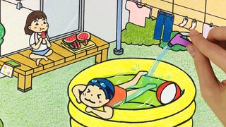 【定格动画】一起来院子里玩水吧| 治愈系定格动画| SelfAcoustic