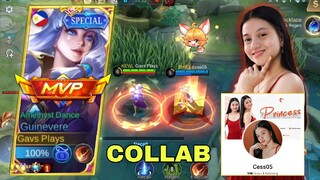 GAVS PLAYS MEET FAMOUS FB GIRL STREAMER SHE WAS AMAZING BY MY GUINEVERE?! - MLBB