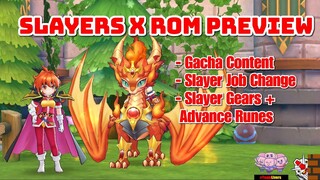 Slayers x ROM Collab Preview (Gacha Items + Job Change Quest + Gears & Advance Runes)