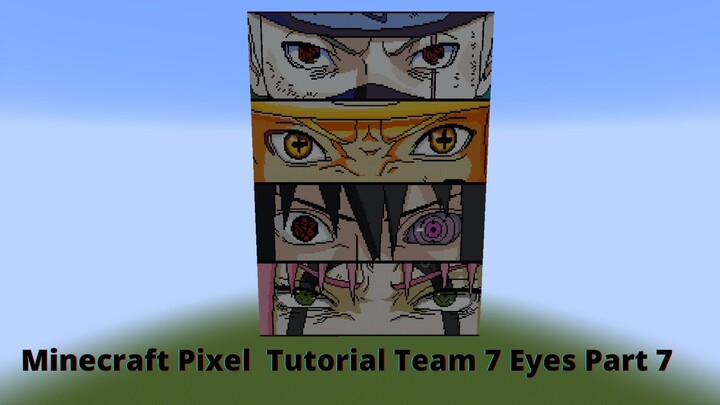 Minecraft Pixel Art Tutorial Team 7 Eyes Sakura, Sasuke, Naruto, Kakashi Part 7