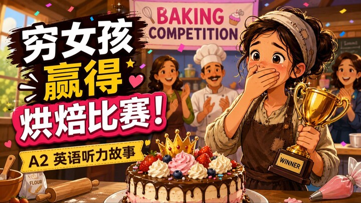 The Poor Girl Won The Baking Competition _ Slow English (Level A2)
