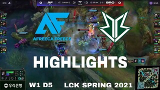 Highlight AF vs BRO All Game LCK Mùa Xuân 2021 | LPL Spring 2021 | Afreeca freecs vs Fredit Brion