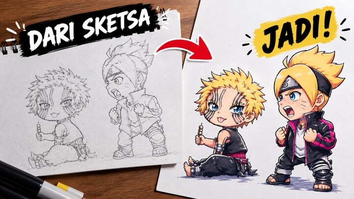 Coba Gambar Boruto Jadi Chibi, Hasilnya Gimana? 👀