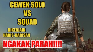 CEWEK SOLO VS SQUAD LUCU PARAH - PUBG MOBILE INDONESIA