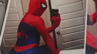 Spiderman be acting up🤨