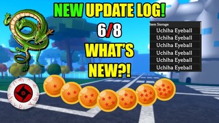 What's New in Update Log 6/8 in Anime Rifts DBZ Adventures Unleashed