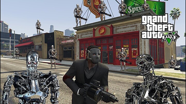 GTA V MOD - คนเหล็กบุกโลก Terminator