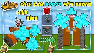 SongFish Hướng dẫn cách làm Robot máy khoan biến hình đơn giản trong mini world