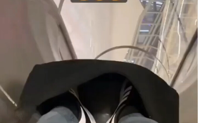 Big guys get scared to death on a slide and let out some weird noises!