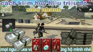 Garena free fire| hướng dẫn cách kiếm nhiều huy hiệu triệu đô siêu nhanh