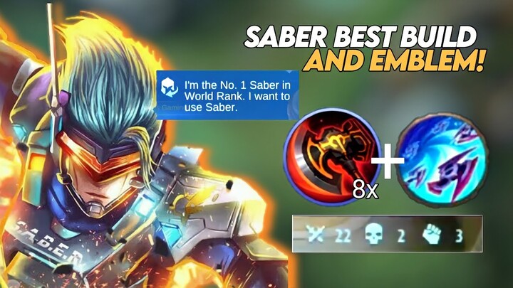 SABER THE "UNDERRATED ASSASSIN" GOD MODE IN THIS BUILD AND EMBLEM TOP GLOBAL & TOP PH SABER - MLBB