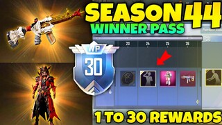 Pubg Lite Season 44 Winner Pass | 1 To 30 Rewards 😍 | Season 44 Winner Pass Pubg Lite | Season 44 Wp