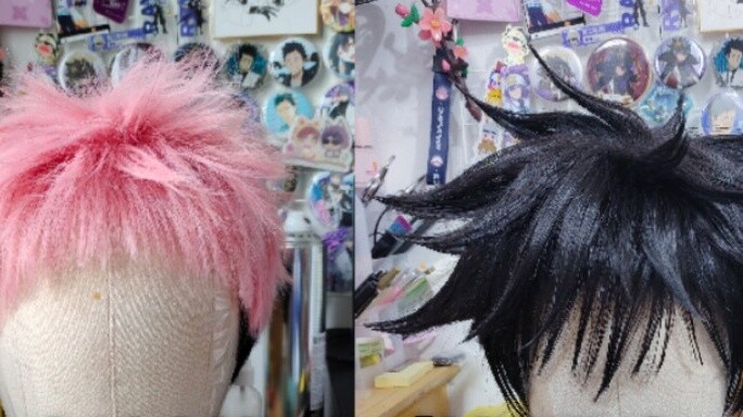 [cos Wig] Chú Thuật Hồi Chiến Hồ nụ Hisahito/Fushiguro Megumi cos hướng dẫn tạo kiểu tóc giả