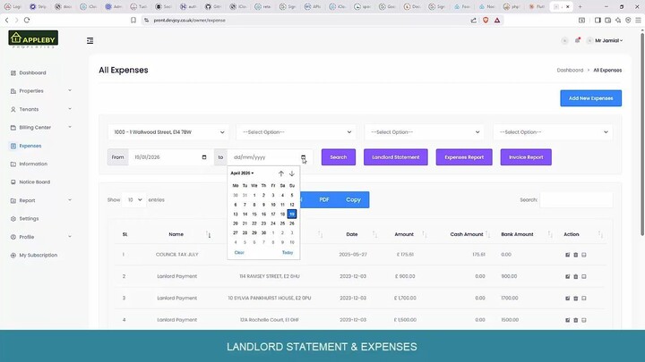 Property rent management system