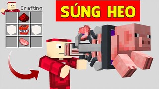 Minecraft Nhưng Đố Ai Có Súng Heo Siêu Mạnh Này