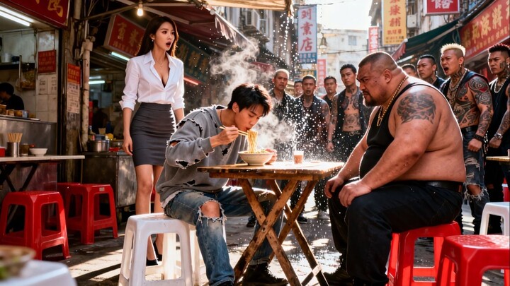 Gila! Preman tendang meja mi, taunya Master Kungfu sakti! Bantai semua!