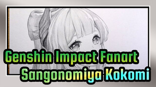 Drawing Sangonomiya Kokomi in 360 Minutes - The wait is over, my comrades | Hand-drawn