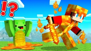 VOLCANIC Armor Speedrunner vs Hunter in Minecraft - Maizen JJ and Mikey