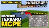 ( MCPE ) IRON FARM 1.17 Minecraft PE ( 500 IRON JAM ) - Minecraft Tutorial Indonesia