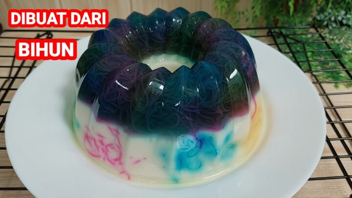 Dibuat dari bihun gak nyangka hasilnya secantik ini PUDING SERAT BIHUN PELANGI