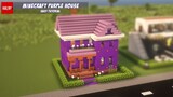 Simple and beautiful purple house in Minecraft (tutorial)