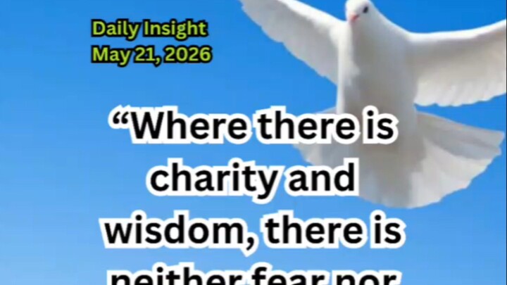 Daily Insight May 21, 2026 #faith #saint #insight