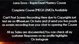 Lana Sova course  - Rapid Email Mastery Course download