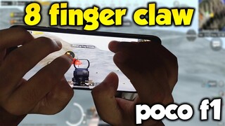 8 Finger Claw on Poco F1  [PUBG MOBILE 🐙] HAND CAM