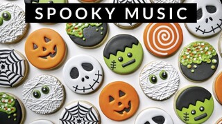 HALLOWEEN COOKIES | Satisfying Cookie Decorating of Halloween Cookies w/ Royal Icing ~ Spooky Music
